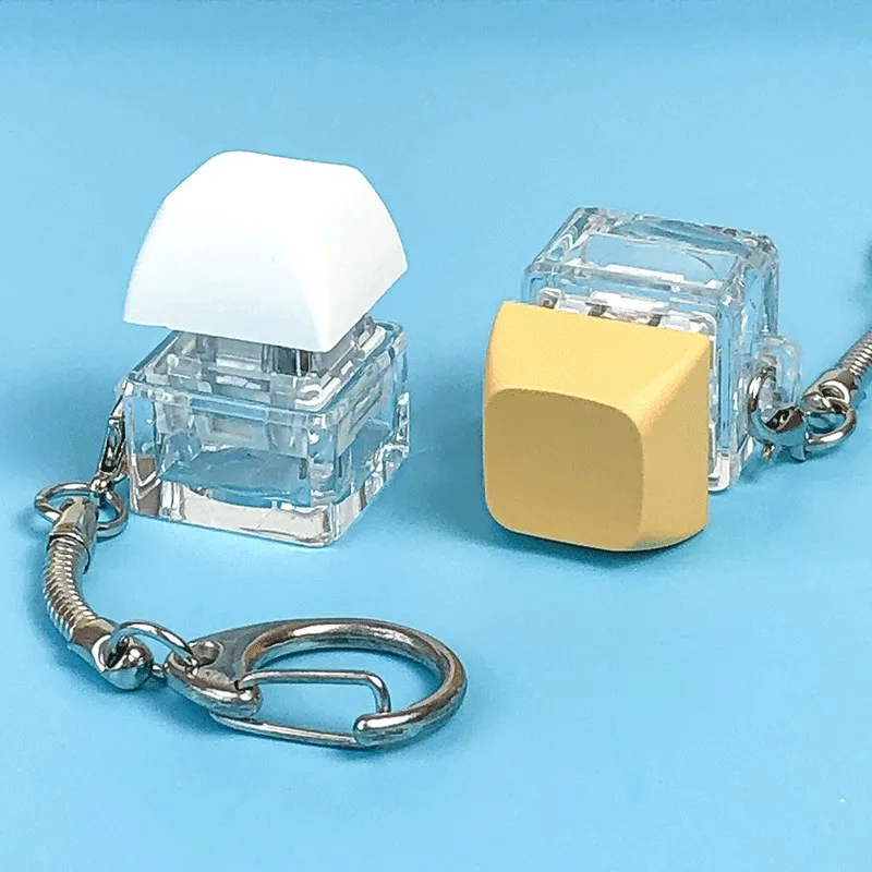 Decompression Keychain Mechanical Keyboard Button Keyring Fingertip Key Cap Pendant Antistress Toy