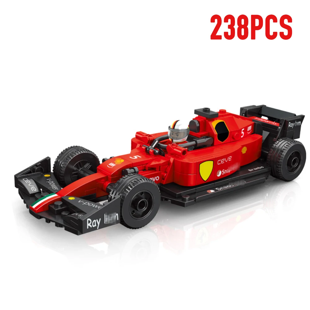 Speed Champions F1 Racing Car Model Building Blocks Formula 1 Supercar Speed Sports Vehicle Bricks Set KidsToys Birthday Gifts