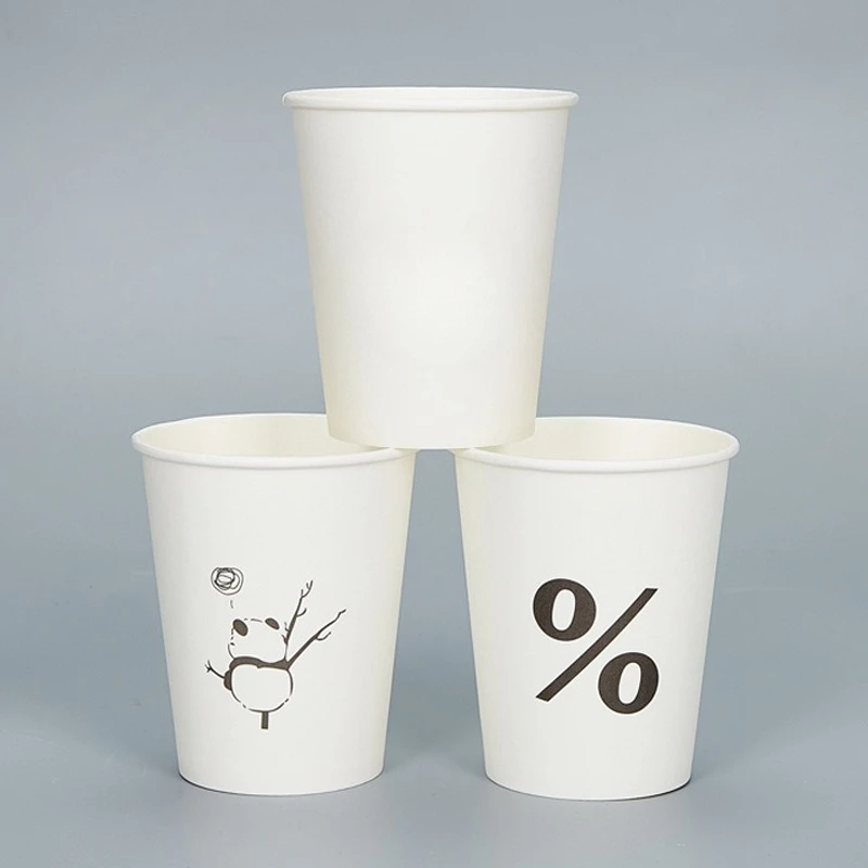 50pcs 250ml Disposable Cup Paper Cup Cartoon Cute 9oz Household Commercial Wedding Party Thick Water Cup Hot