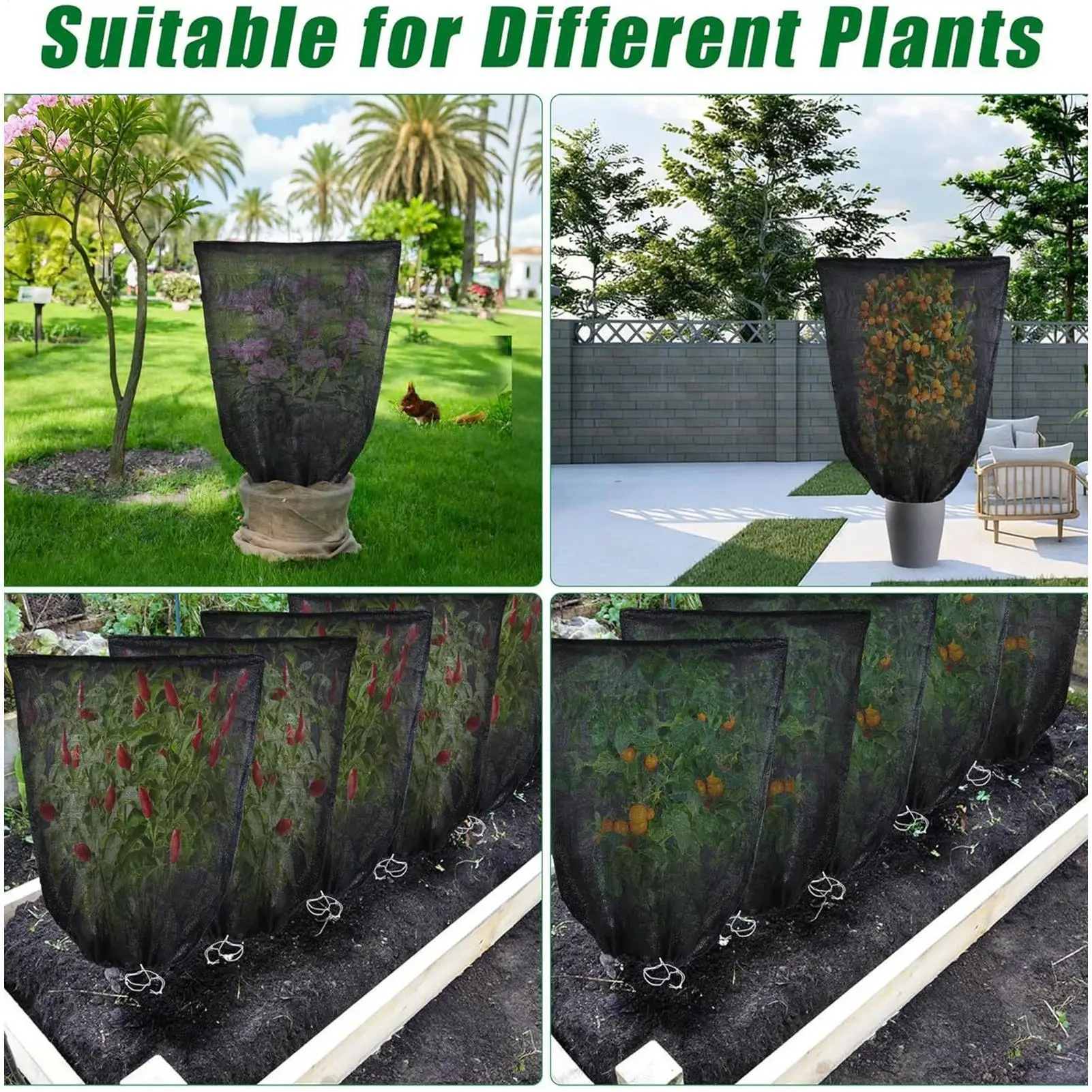 

Outdoor Plant Shade Wind-Resistant Breathable Birds Barrier Outdoor Plant Sunblock Canopy For Fruit Tree Vegetables Blueberry