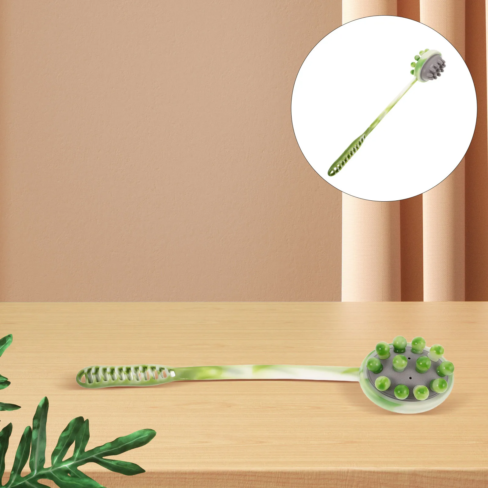 

Extended Manual Massage Hammer Double Head Back Scratcher for Muscle Relaxation Meridians Therapy Portable Massager for Travel