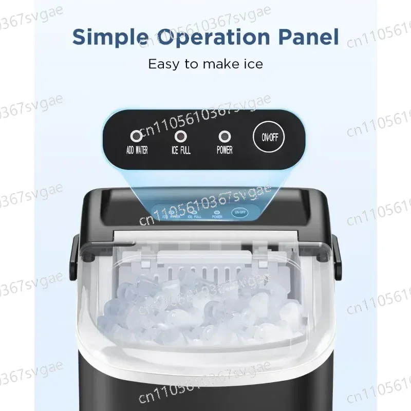 Portable Countertop Ice Maker, Self-Cleaning Ice Machine, 9  Ice Cubes in 6 Mins