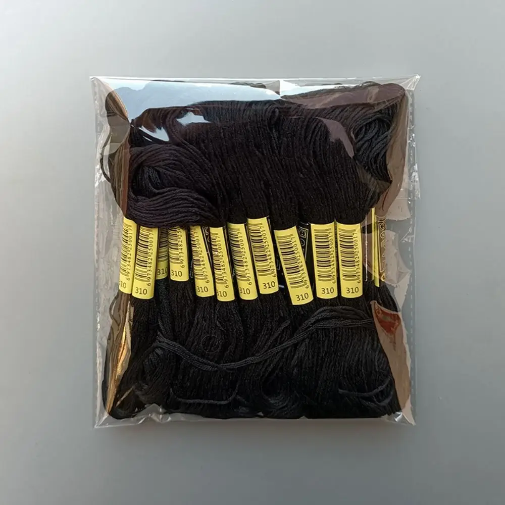 Unique Cross Stitch Thread Craft Gradient Color Floss Sewing Skeins 24 Pieces /8 Meters /6 Strands Polyester Cotton