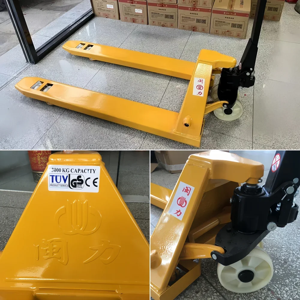 Apparatuur voor palletbehandeling MINLI Palletkrik Handmatige vorkheftruck 3-ton hydraulische handmatige stapelaar Handmatige materiaallift Hoog rendement