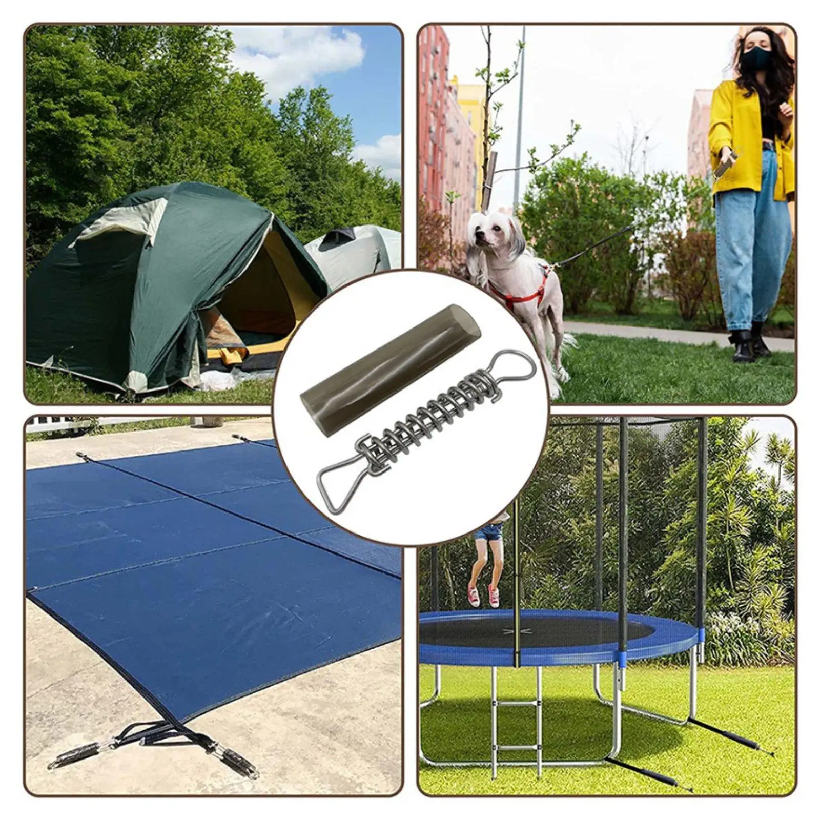 Stainless Steel Pool Cover Spring Replacement Universal Fit Cover Part for Underground Swimming Pool Winter Protection