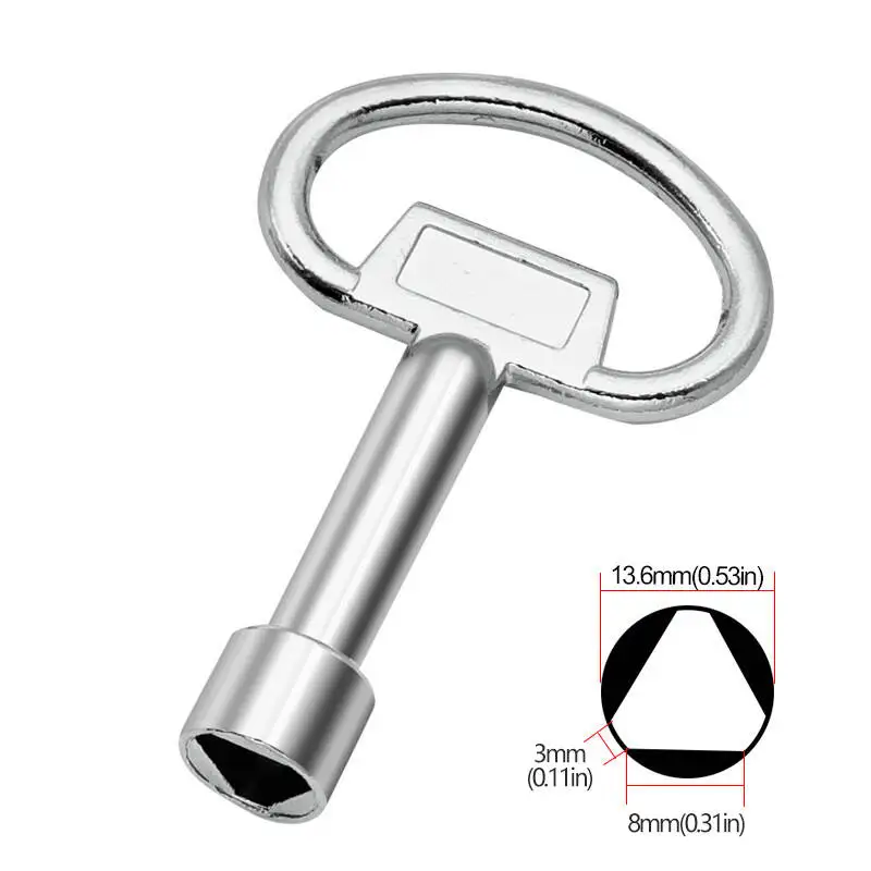 Tap Water Valve Triangle Wrench Chassis Cabinet Door Elevator Door Lock Valve Key Multi-purpose Triangle Key