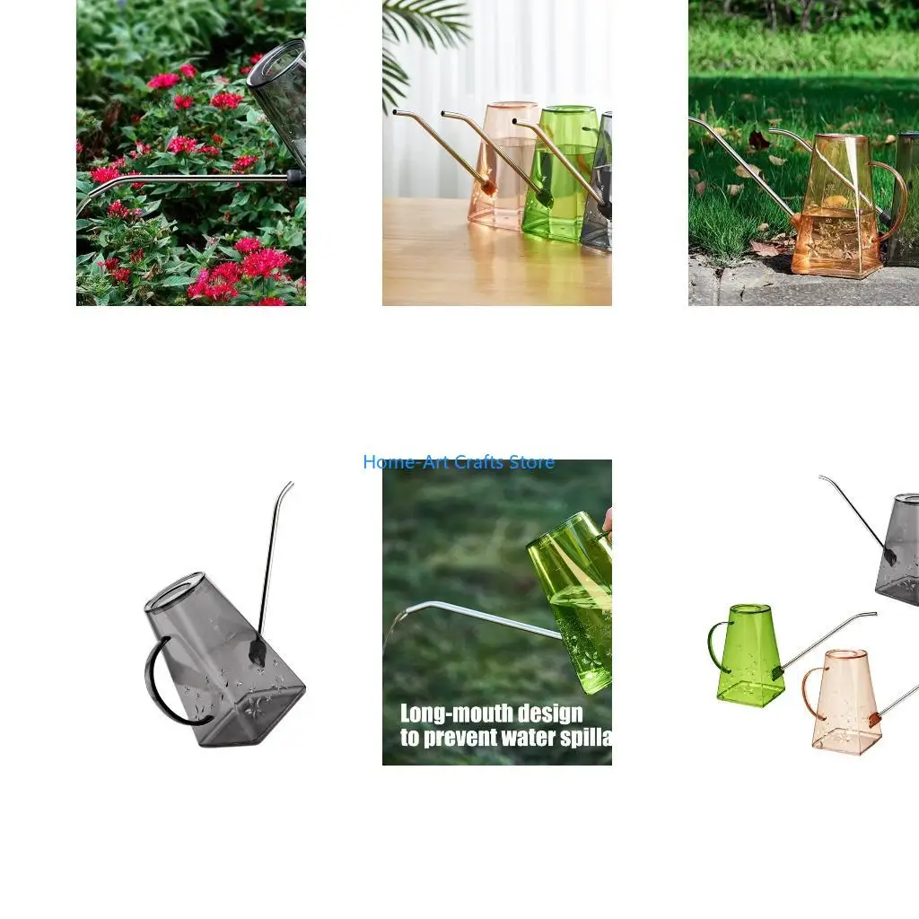 Y3NA 1400ml Watering Can for Outdoor Plant with Long Spout Stainless Steel Large