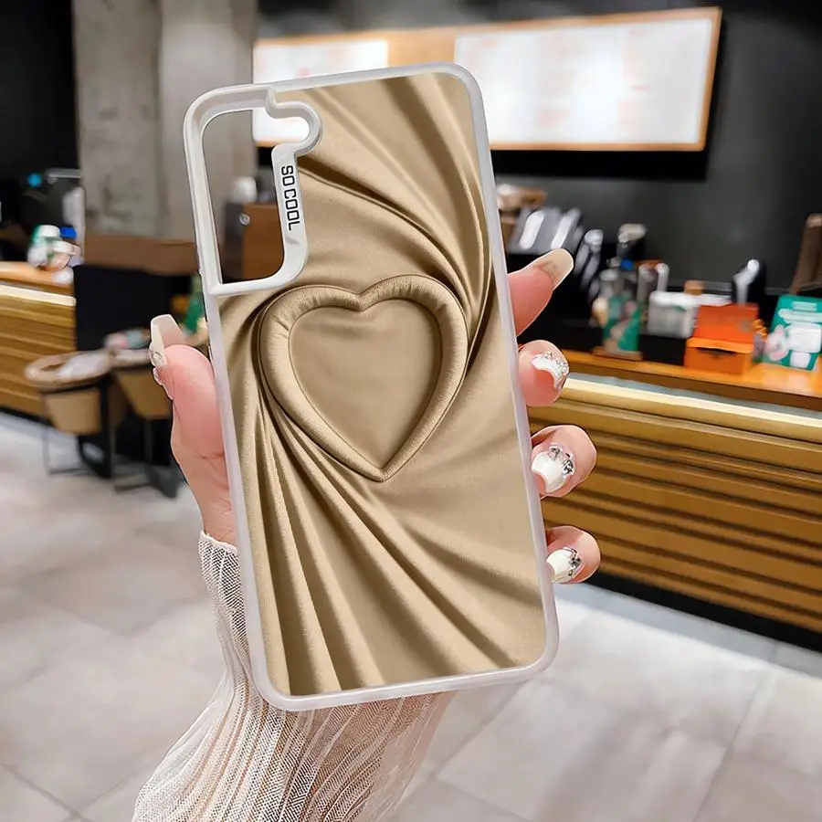 

Blue Minimalist Heart Case for Samsung Galaxy S26 S21 Note 20 Ultra S22 Ultra S24 FE S23 S25Edge S25 S20 FE Phone Cover