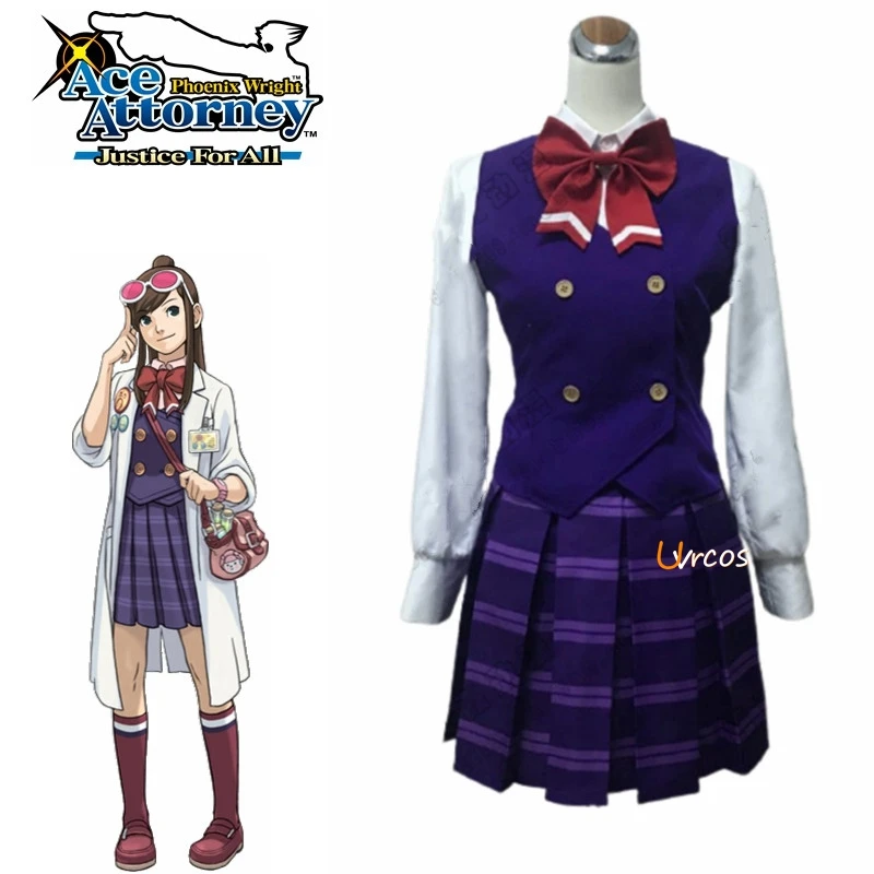 

Phoenix Wright 4 Ace Akane Houzuki Ema Skye Clothing Gyakuten Saiban Cosplay Costume Christmas Party Halloween