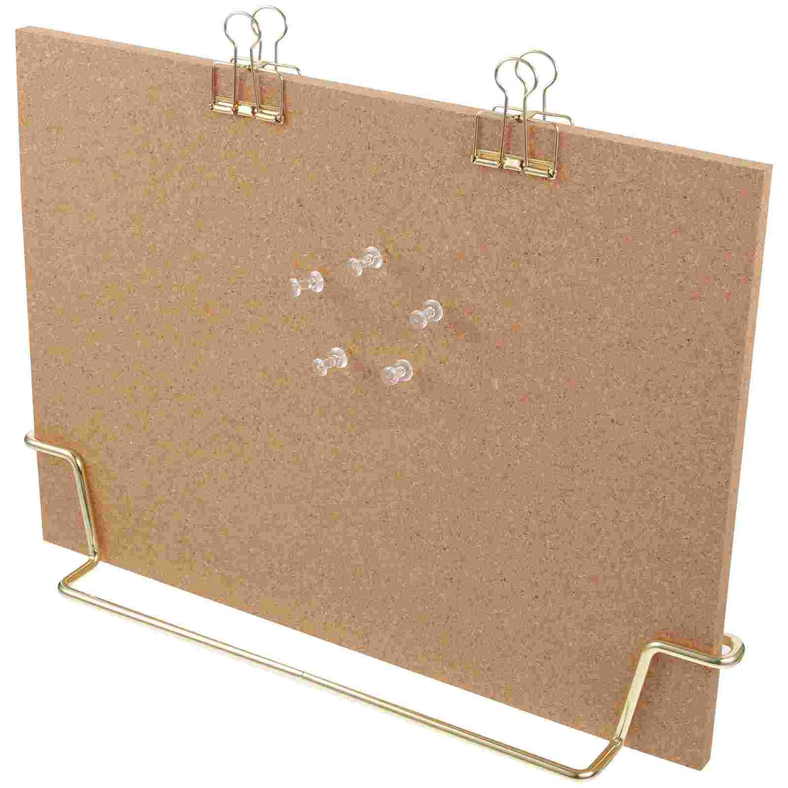 Cork Board Bulletin Board กระดานข้อความไม้ Pin Memo Board ป้ายประกาศสําหรับโฮมออฟฟิศ (ฐาน Rose Gold)