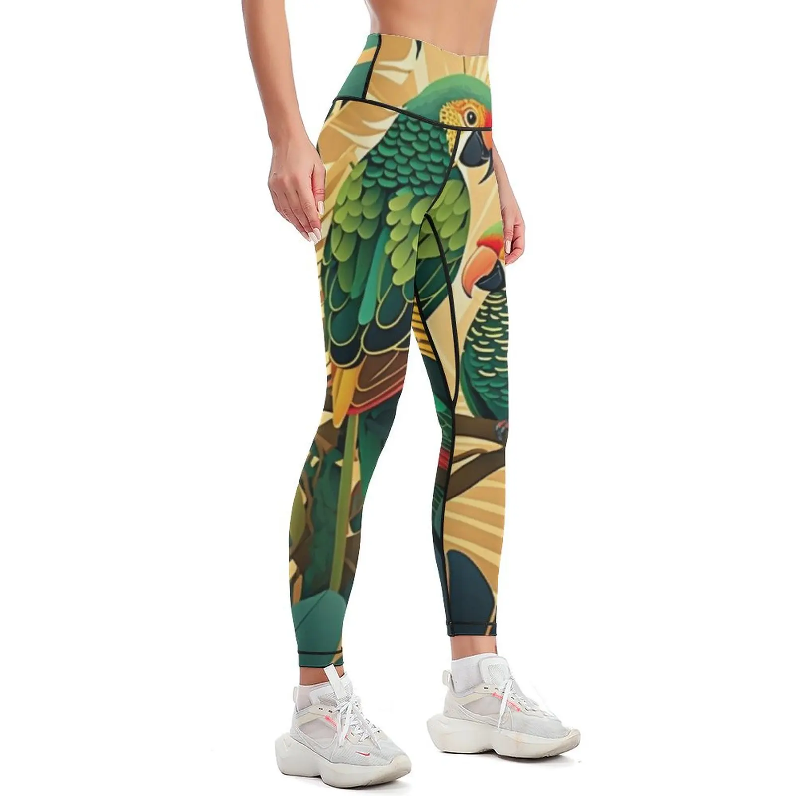 Paradise Parrots Leggings sportswear gym sports shirts gym for girls Womens Leggings