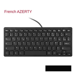 USB Wired Mini Keyboard English/Russian/French/Spanish/Japanese/Arabic/German Language Wired Keyboard 78 Keys Kaypad fo NotebooK