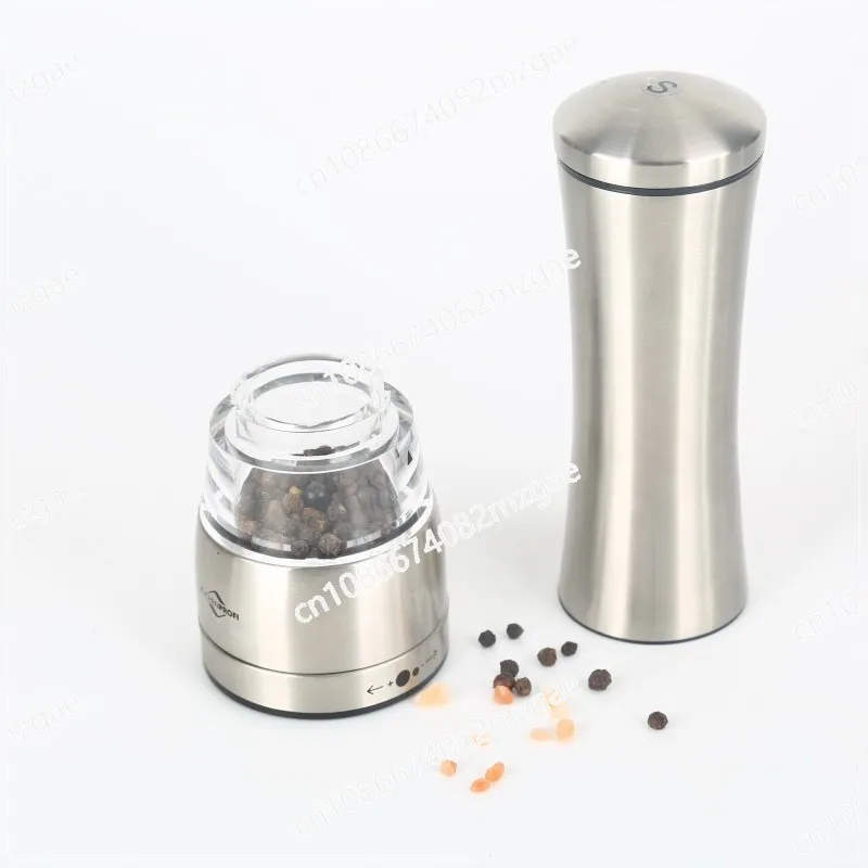

Manual Black Pepper Grinder Stainless Steel Grinder Seasoning Bottle Household Ceramic Core Pepper Sea Salt Grinder