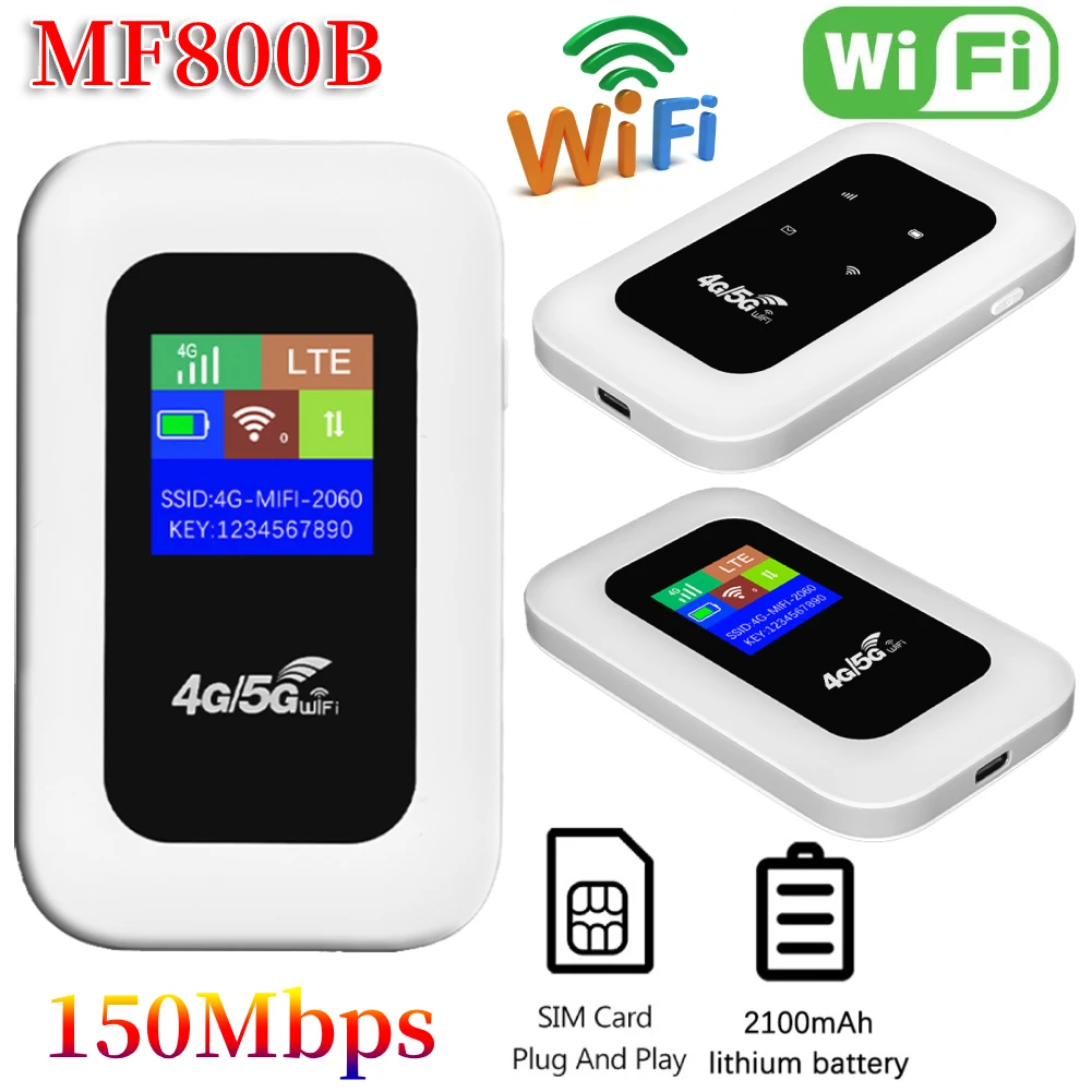 4G LTE WiFi Router Modem Portable Hotspot Pocket WiFi SIM Card LTE Router Mobile Wireless Router with SIM Card for Asian Europe