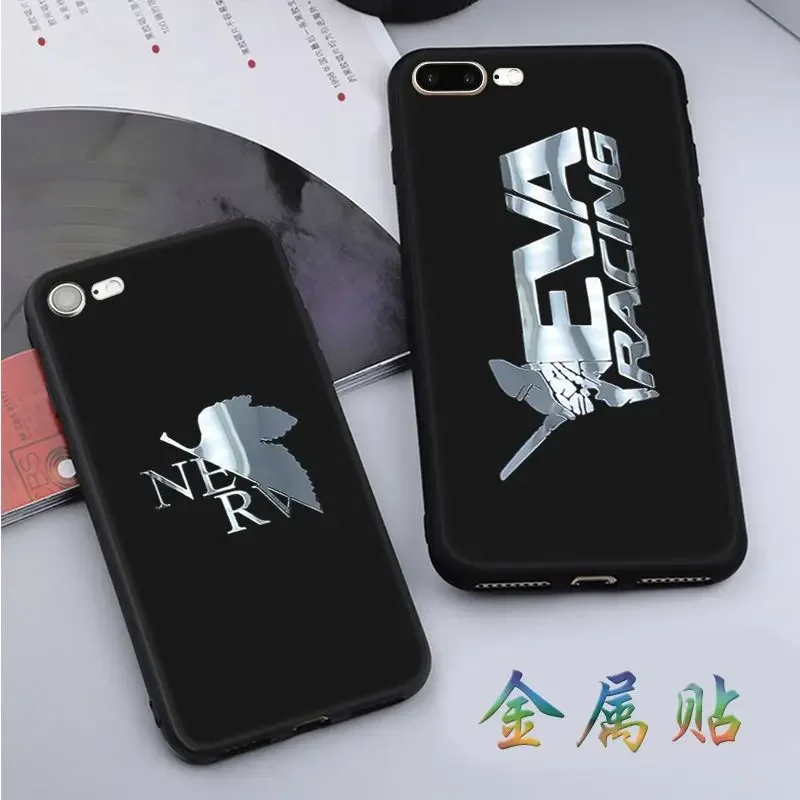 Anime Cartoon Surrounding Neon GenesisEvangelion EVA Logo Mobile Phone Metal Sticker NERV Laptop Decoration Case Sticker