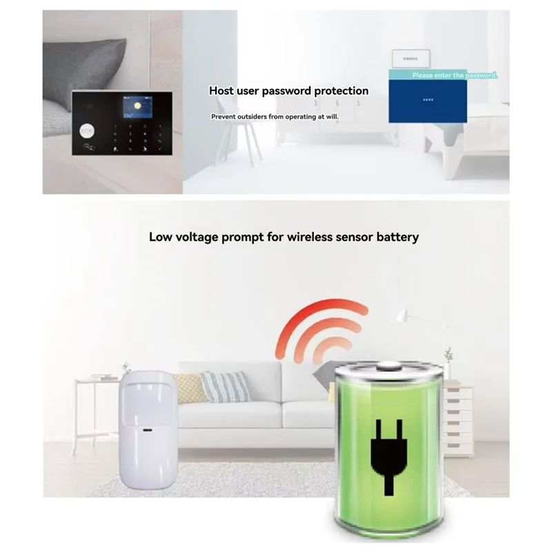 

B04C-Tuya Wireless WIFI Home Burglar Alarm Wireless WIFI & GSM/4G Burglar Alarm Anti-Theft Protection With Mobile App Control US