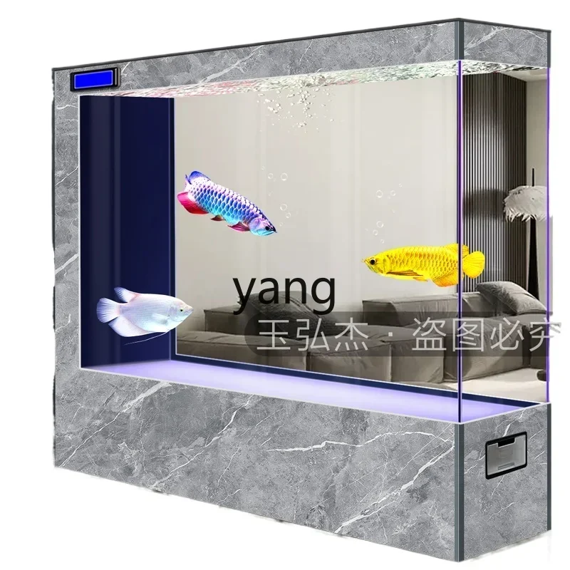 

LTT new living room large lazy automatic circulation filter ecological aquarium ultra-white glass fish tank