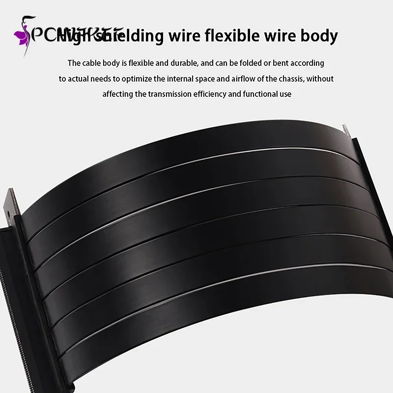 

Full Speed PCIE 3.0 4.0 16x Riser Cable Graphics Card Extension Cable PCIE Express GPU Expansion Card Riser Shielded Extender