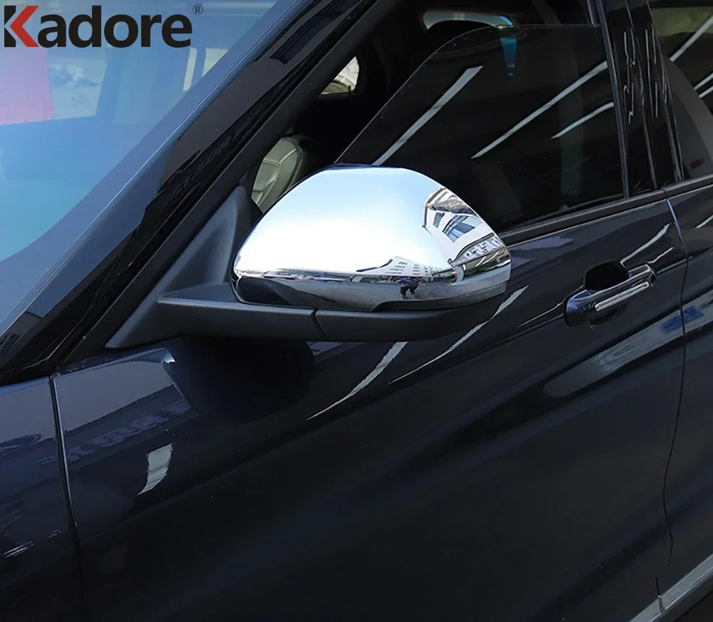 

For Ford Explorer 2020 2021 2022 2023 2024 Chrome Rearview Mirror Cover Trim Side Wing Mirrors Protector Cap Car Accessories