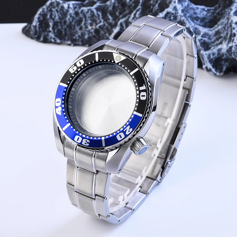 HEIMDALR Watch Parts Solid 42mm Polished Stainless Steel SBDC/Sumo Case Blue Black Bezel Sapphire Suitable For NH35/36 Movement