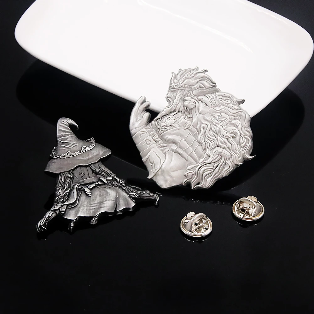 Juego Mundo Abierto miniatura Ranni alfileres esmaltados retrato de Godfrey figura insignia broche para fanáticos del juego Pin de solapa accesorios de joyería