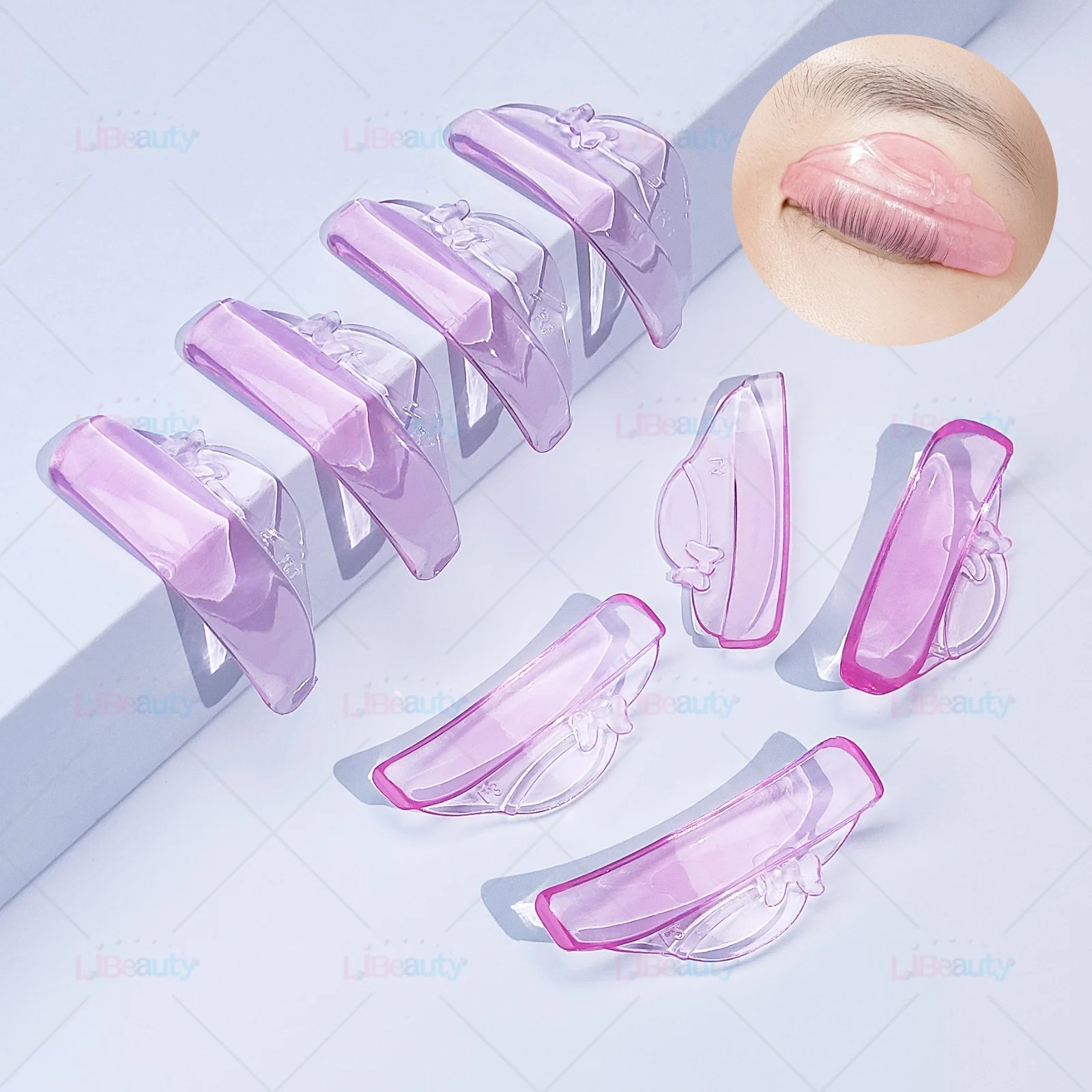 

Libeauty, 4 пары силиконовых стержней для завивки ресниц, стержни для ресниц, защитные подушечки для подъема ресниц, аксессуары для завивки ресниц, инструменты для макияжа