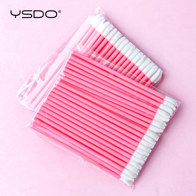 YSDO 5/50 Uds pinceles de labios pincel cosmético para labios lápiz labial varitas brillantes limpiador desechable aplicador sombra de ojos herramienta de pincel de maquillaje