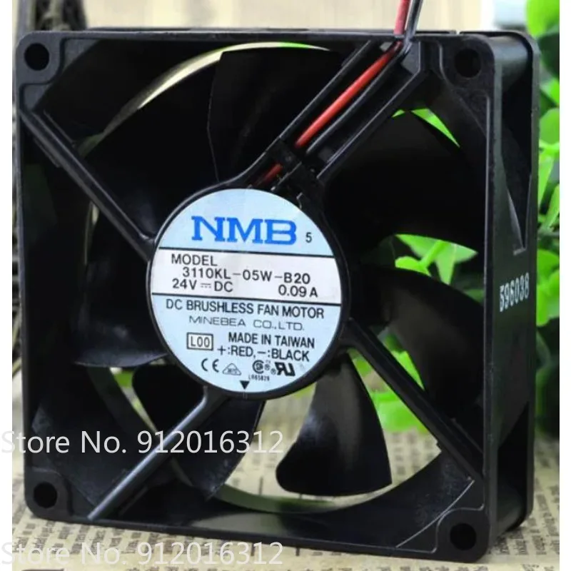 

New Fan for NMB 3110KL-05W-B20 24V 0.09A Cooler Fan 8025 8cm 80*80*25MM