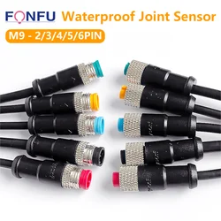 5/20PCS M9 2 3 4 5 6 Pin DC Electric Bicycle Butt Joint Plug waterproof female male Connector Wiring Scooter Brake Cable 20CM