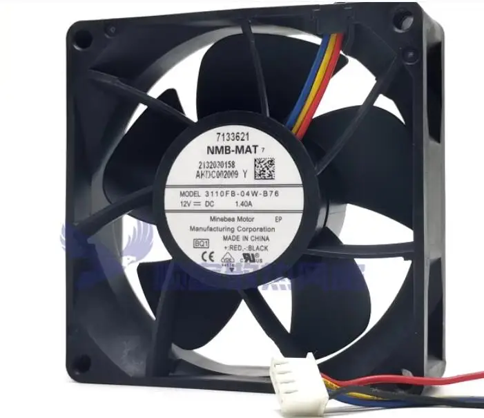 

NMB 3110FB-04W-B76 DC 12V 1.40A 80x80x25mm 4-Wire Server Cooling Fan