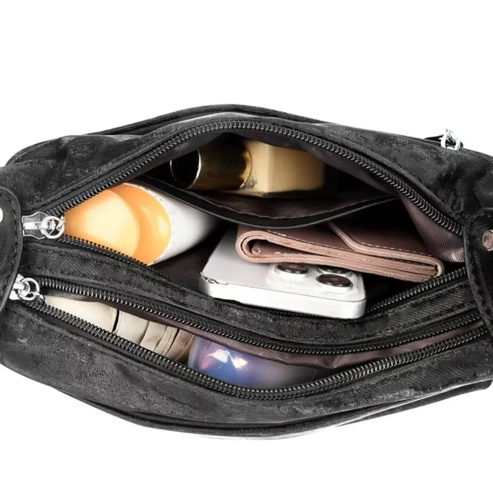 Genuine Luxury Women Casual Purses Bags DesignerSoft Leather Shoulder HIgh Quality Crossbody Bags for Women Shoulder Sac 2024