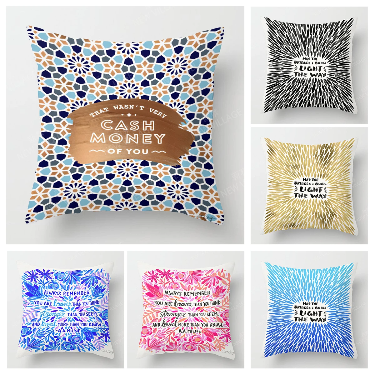 Modern Decorative Cushion for Home Always Remember Living Room Decor Throw Pillow Cover 45*45 40x40cm 60x60cm