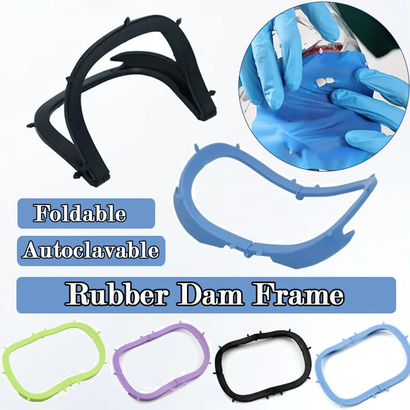 

1Pc Dental Foldable Frame Plastic Rubber Dam Sheets Bracket For Dental Operation 134℃ Oral Barrier Tools