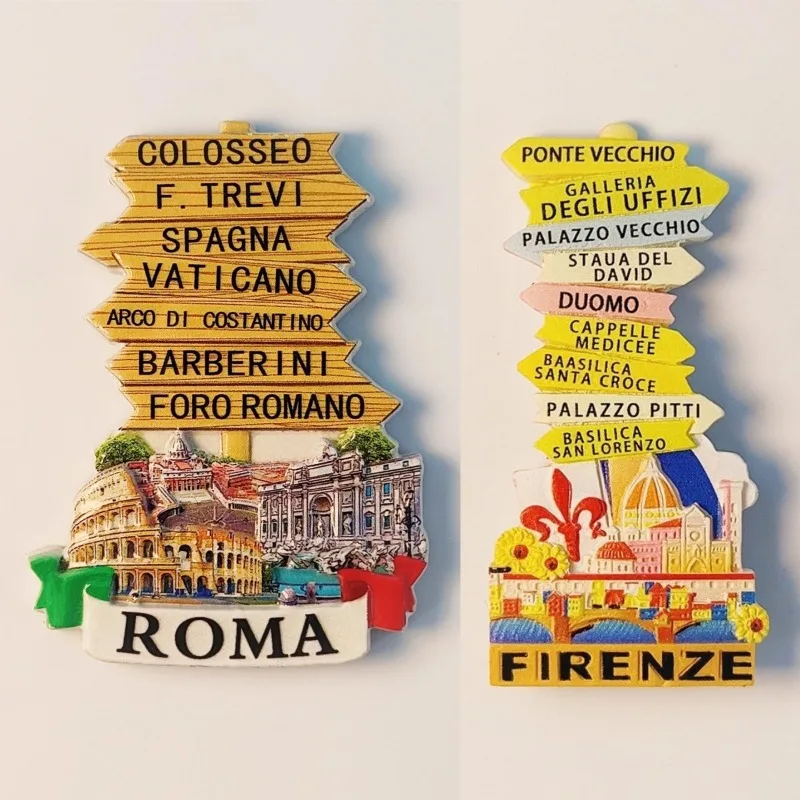 Itália lembranças de viagem roma geladeira adesivos firenze milão ímãs de geladeira decoração para casa presentes de casamento