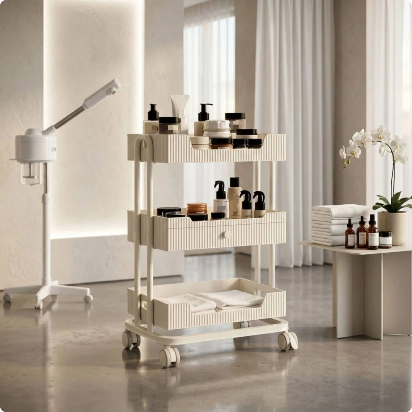 beauty-salon-trolley-mobile-salon-trolley-with-wheels-3-tier-rolling-cart-spacious-utility-cart-with-drawer-silent