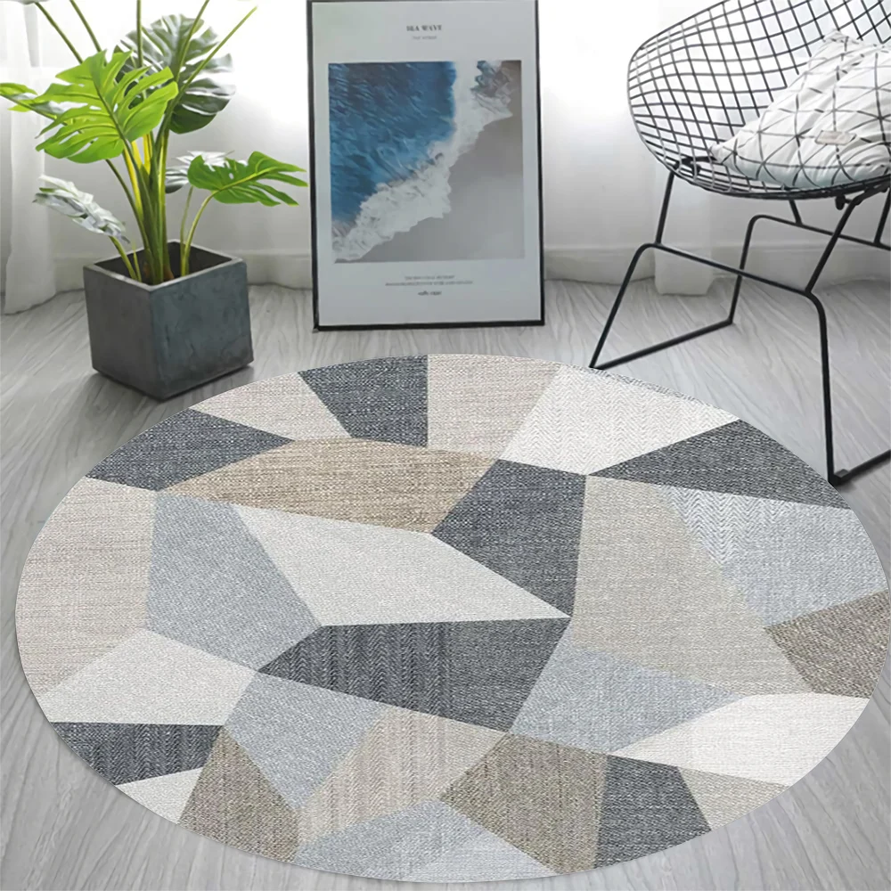 CLOOCL Flannel Round Carpet Boomerang Art Pattern 3D Print Non-slip Carpet Durable Anti-Slip Rug Floor Mat Fashion Home Decor