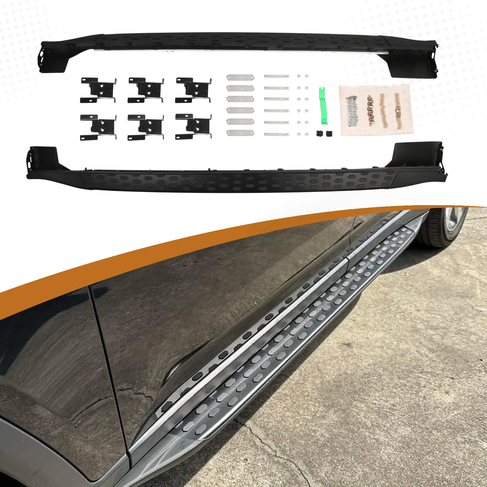 

4'' OEM Running Boards Side Step For 2021-2025 Jeep Grand Cherokee L 3-Row Black