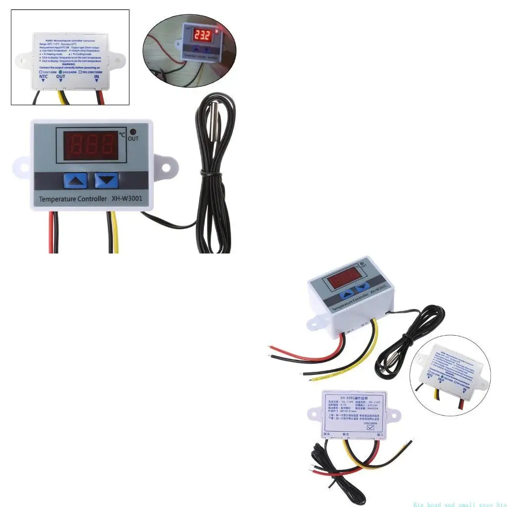 581C Incubator Thermostat Aquarium Temperature Controller Switch 220V Digital Temperature Adjustable