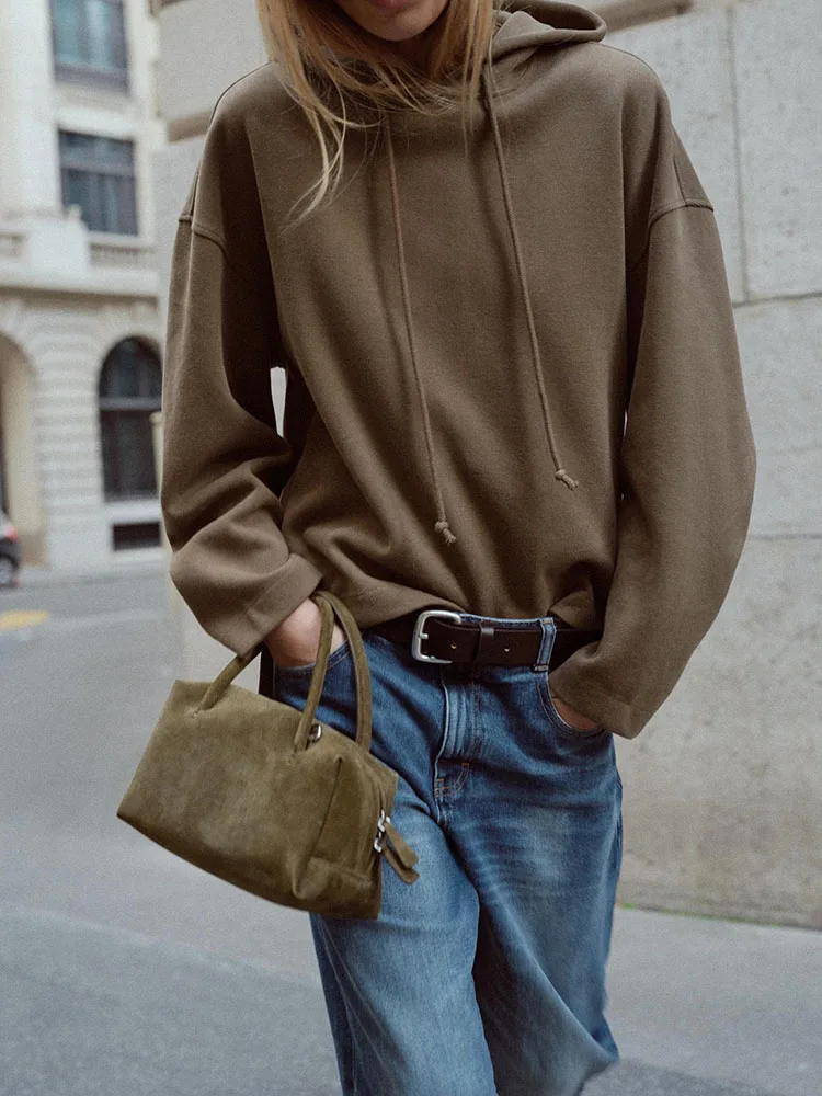 سويت سلي متعدد الاستخدامات ie وصل حديثًا سترة نسائية لموسم الخريف 2025 مريحة طويلة Sve Crew Ne