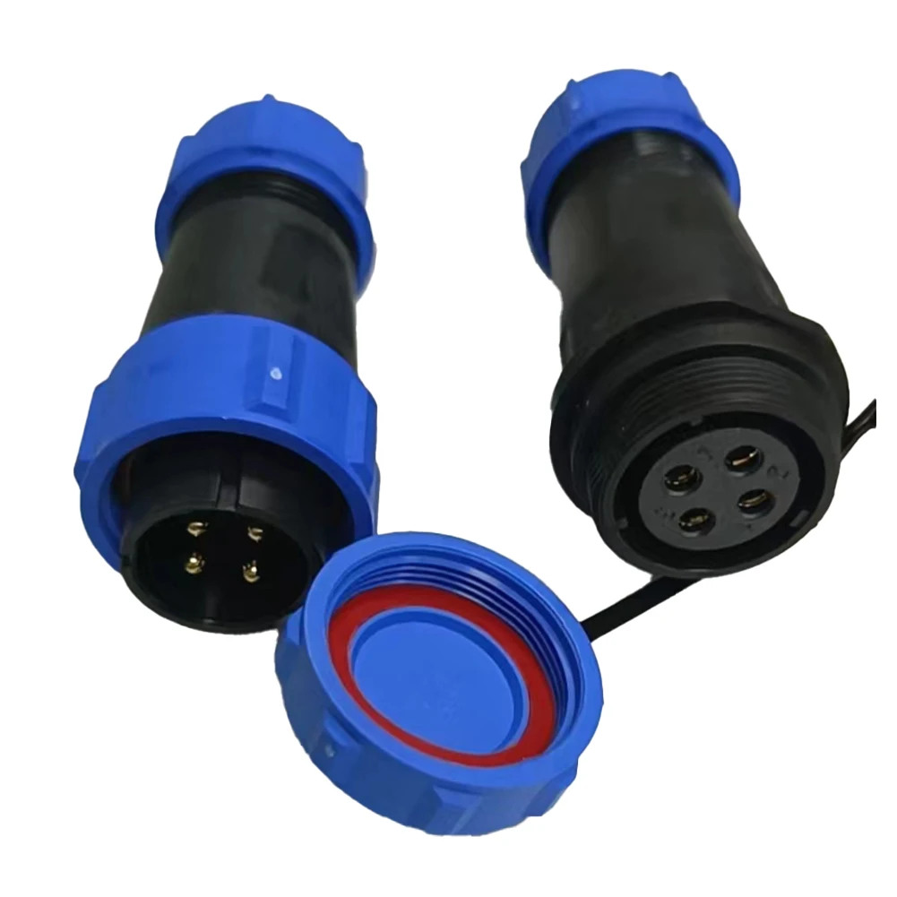 4pin Connector Panel Mount Connector 21 Mm Panel Thread 500V Rated Voltage AC 1500V Stand Voltage For Communications