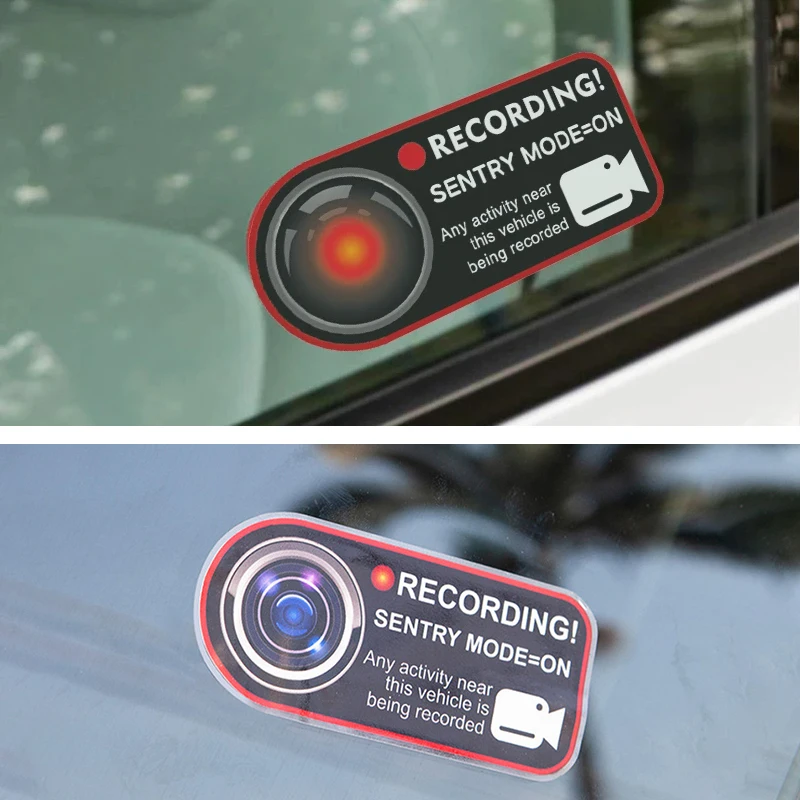 

Car Body Warning Stickers For Tesla Model 3 Y X S Sentry Mode Recorder Static Sticker Autopilot Warning Post Accessories