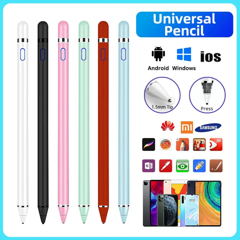 

【Fast Delivery】Universal Active Stylus Touch Screen Pen Drawing Smart Capacitive Digital Pencil For Android IOS Tablet Phone