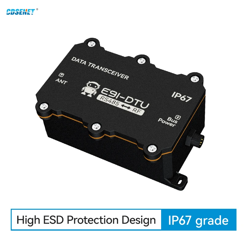 

433/470/868/915M RS485Lora Wireless Data Transmitter CDSENET E91 Series ESD 30-37bm Long Distance Modbus LBT AT HEX Command IP67