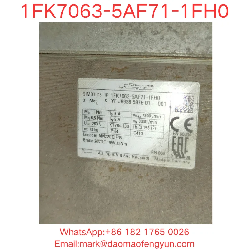 1FK7063-5AF71-1FH0 100% Tested OK In Good Condition