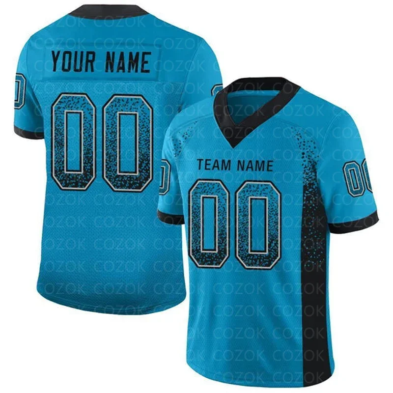 

Blue Series Customized Football Jersey for Men Women Football Short Sleeves Athletic Unisex Tee Shirts