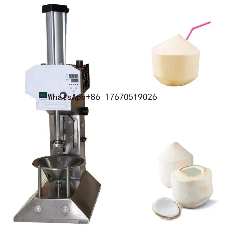 2026-Portable Commercial Tender Diamond Shape Green Coconut Peeling Peeler Machine