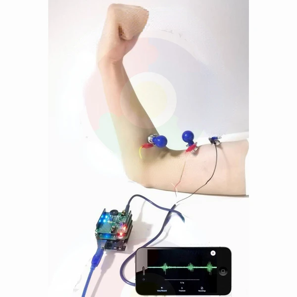 Sensor EMG, compatible con myoWare/SparkFun, software de código abierto EMG