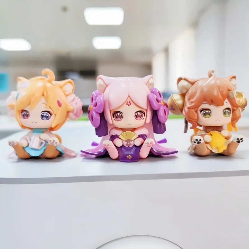 

Hot Genuine Moni Cute Cat Kitten Office Blind Box Table Display A Surprise Toy Gift For The Girl'S Birthday Present Cute Kawaii