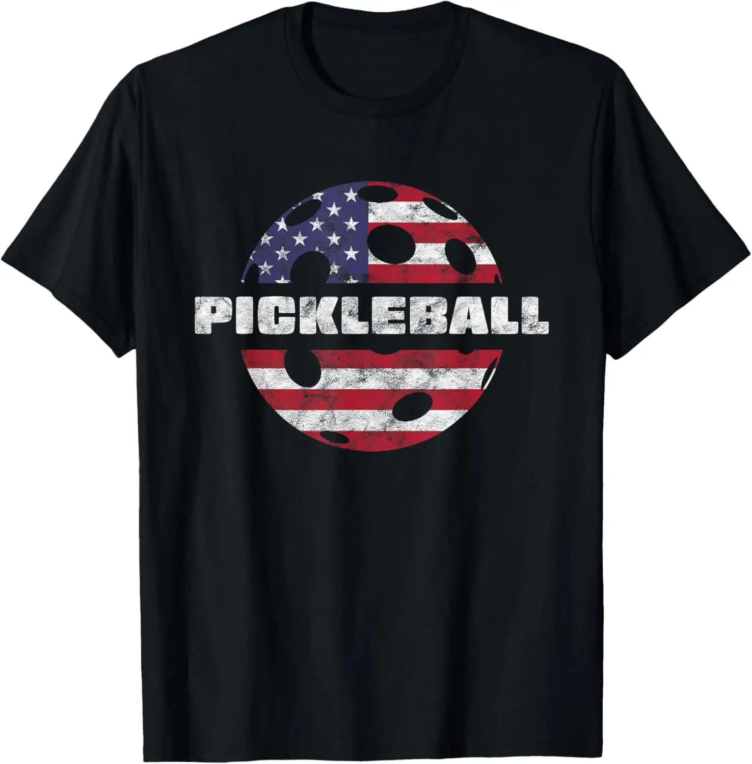 

Pickleball US Flag Men Women Patriotic Pickleball T-Shirt