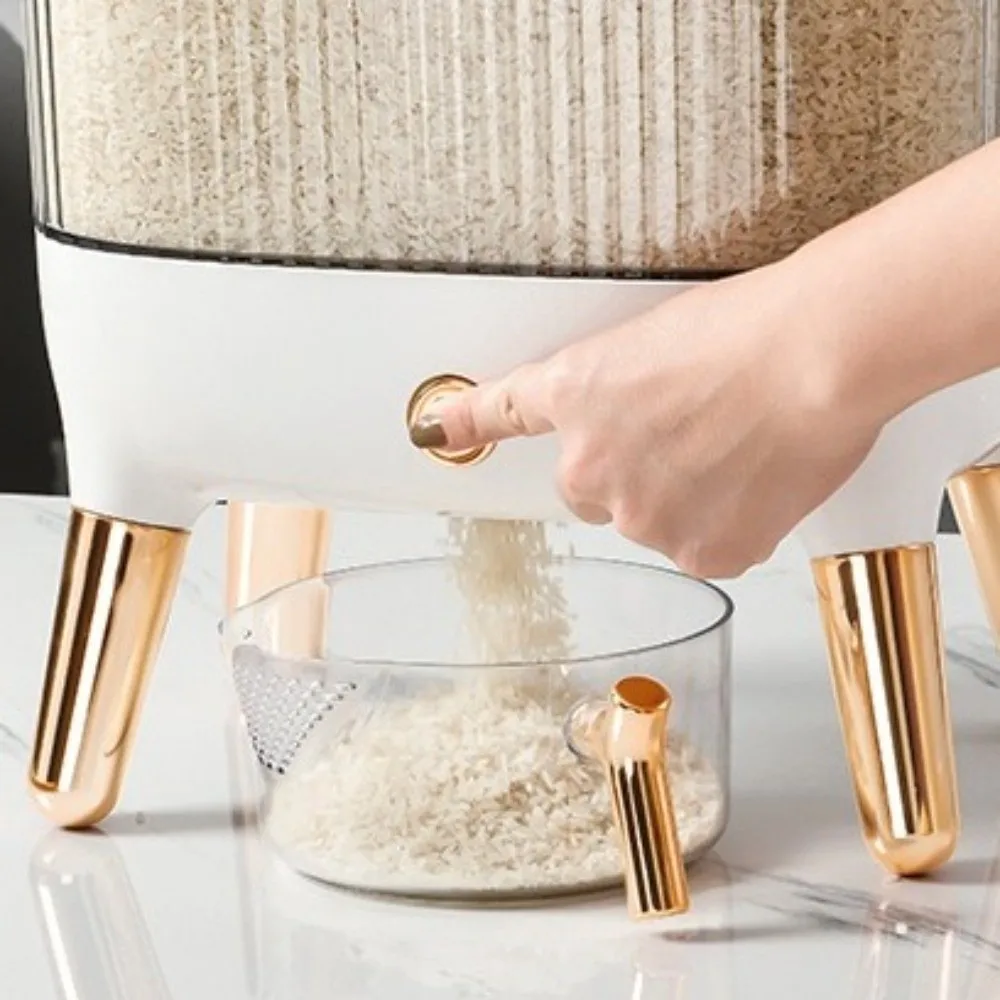 

Moisture-proof Transparent Sealed Rice Tank Press Type Large Capacity Rice Storage Container Thickened Cereal Storage Container